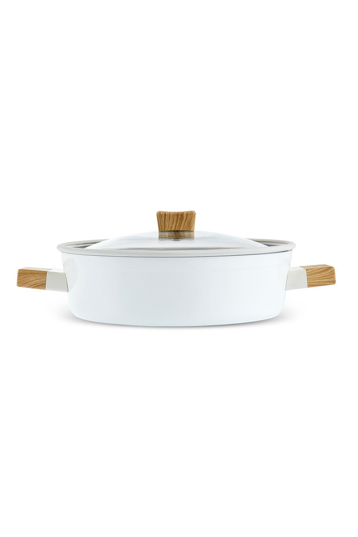 Karaca Swiss Crystal Creamy Wood Karniyarik 0 Yag Ile Nonstick Pot - MALLTURK