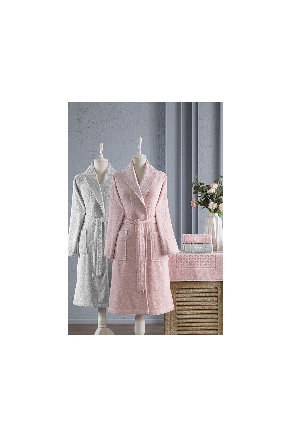 Ozdilek Blossom Happy Family Bathrobe Set - MALLTURK