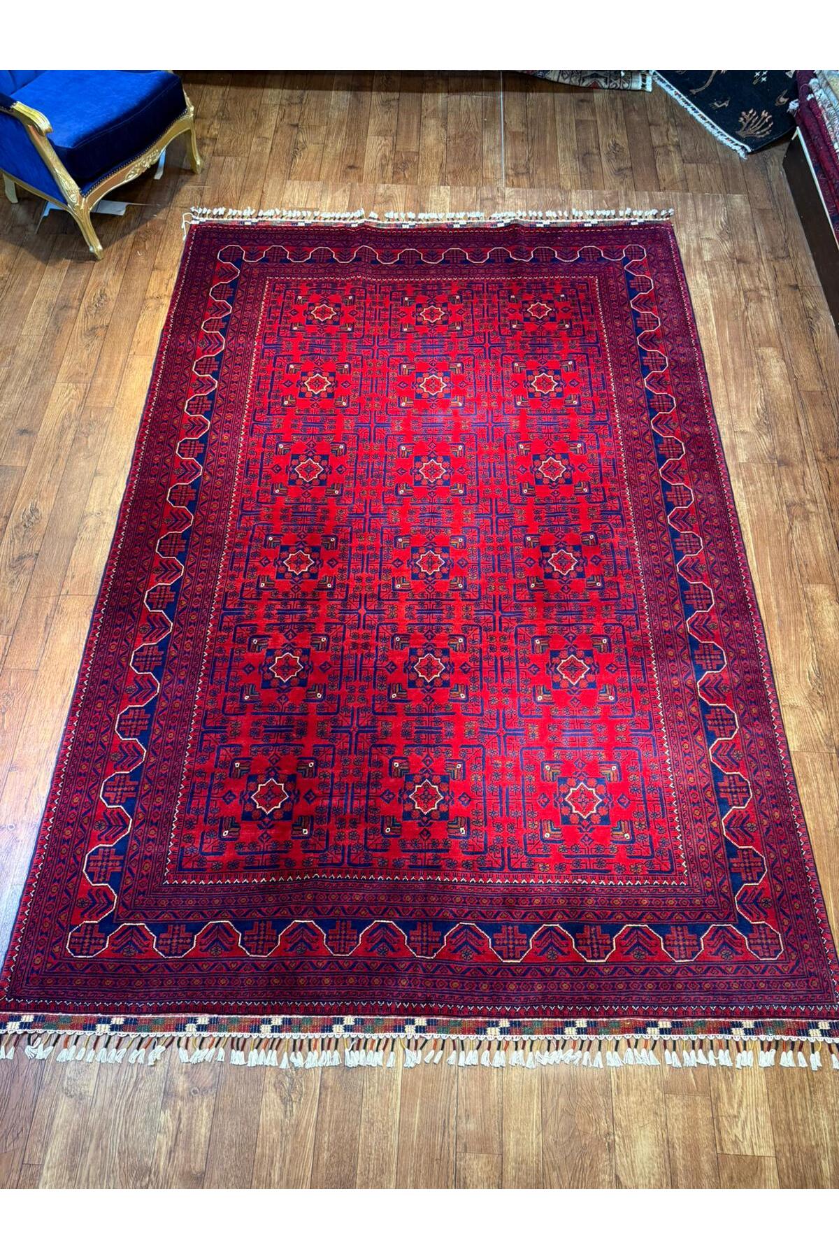 Wool Hand-Woven Afghan Rug