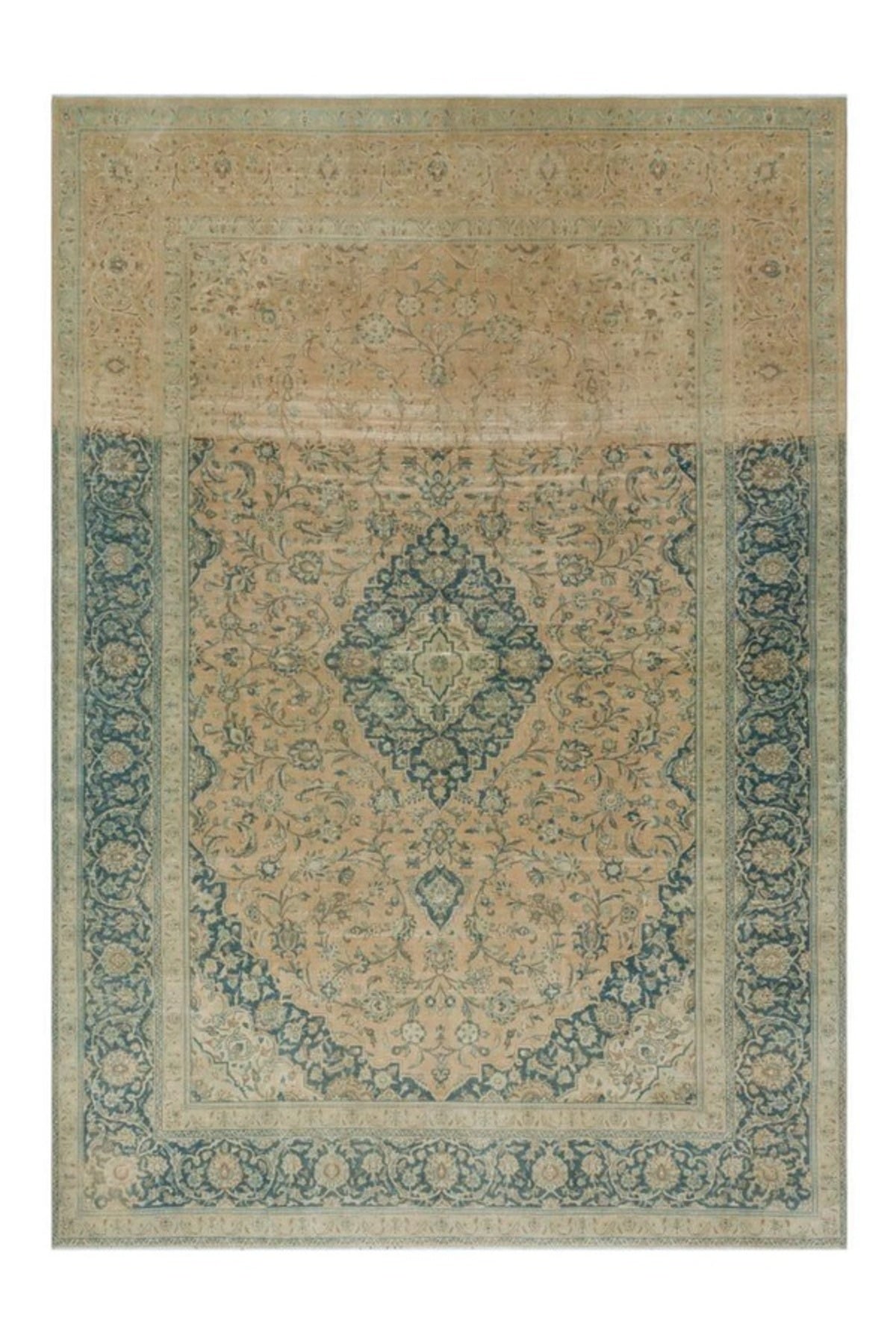 Apex Rug Distressed Vintage Rug XLarge Hand-Woven Natural Beige 29844 274 x 398 cm - MALLTURK