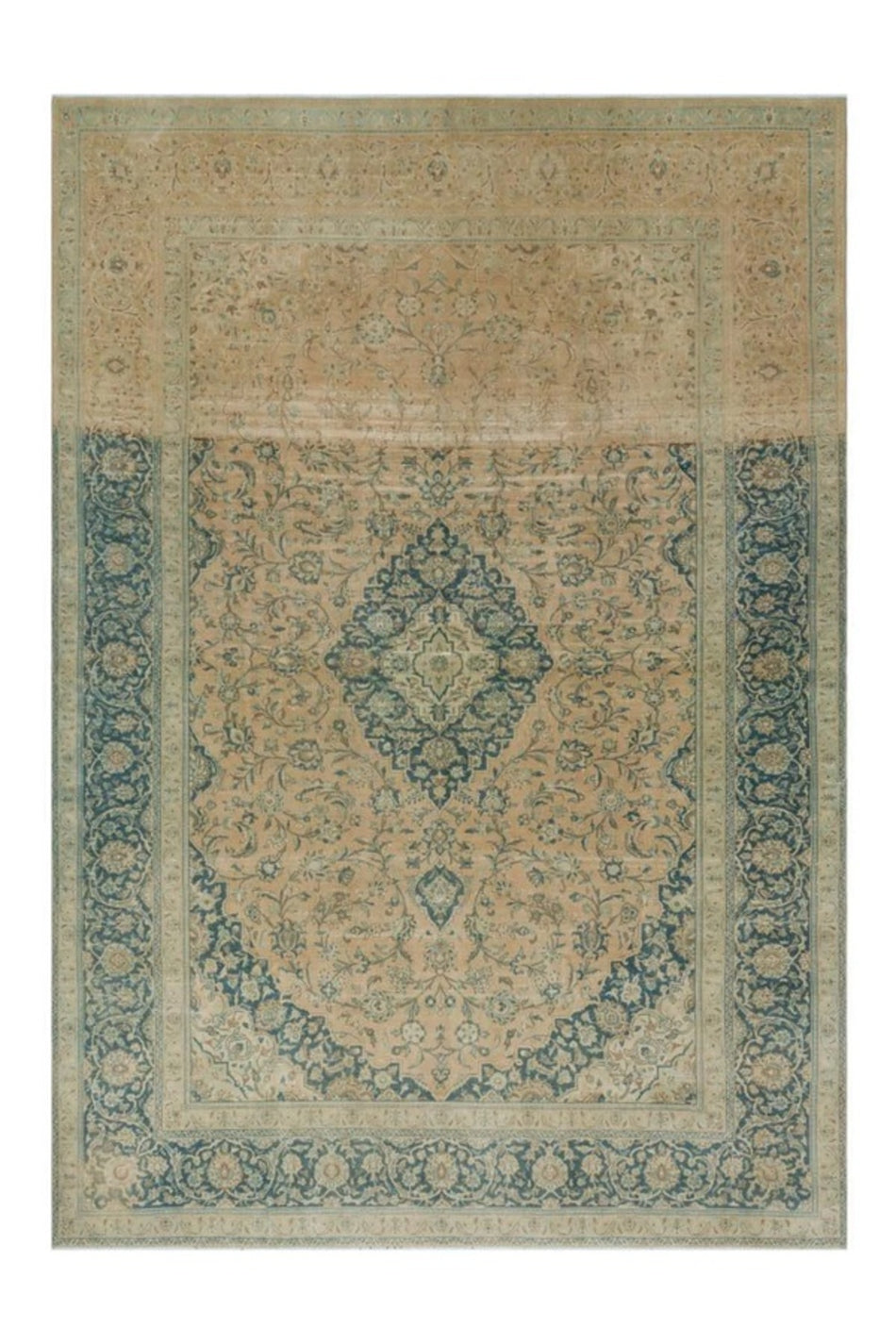 Apex Rug Distressed Vintage Rug XLarge Hand-Woven Natural Beige 29844 274 x 398 cm - MALLTURK