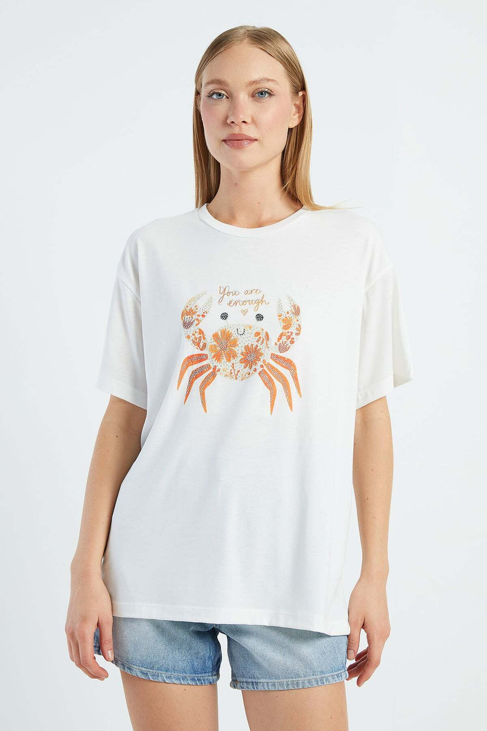 Stoned Crab Printed Casual T-Shirt