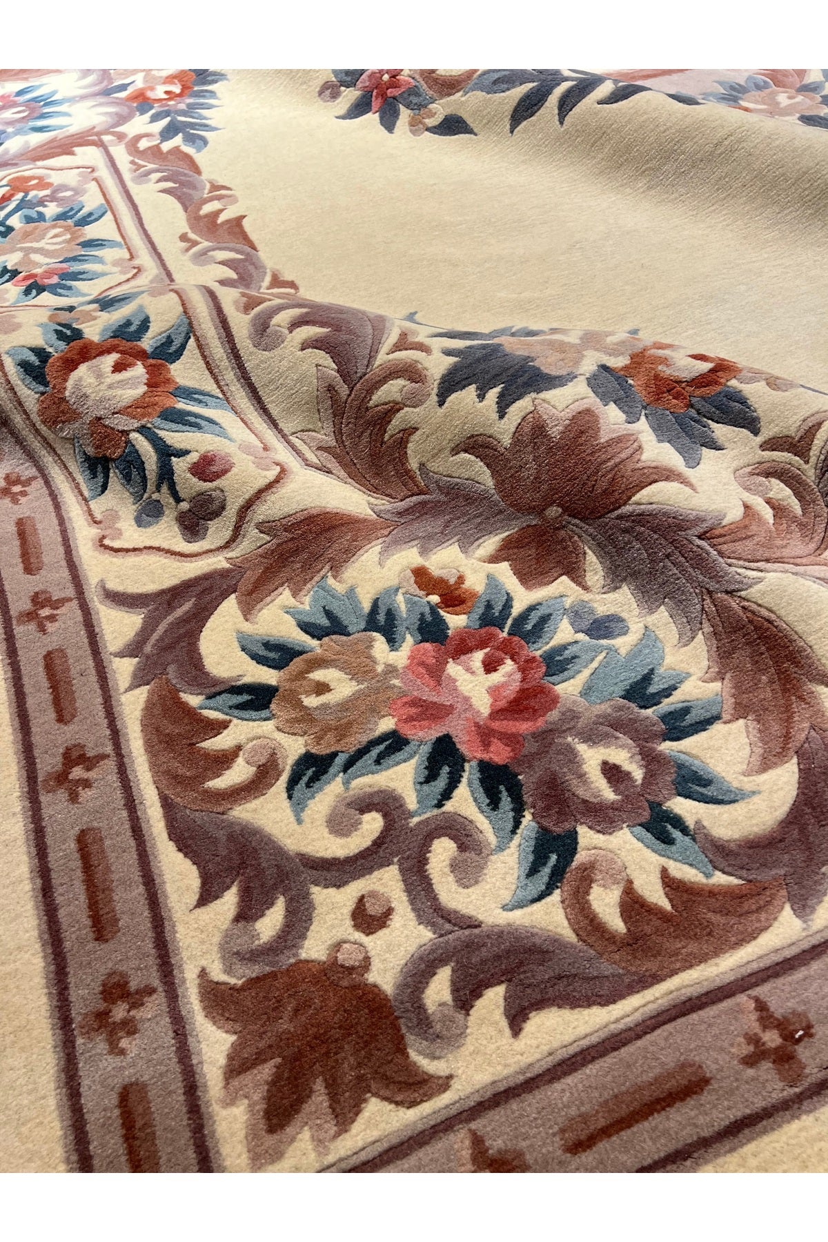 RD RAMAZAN DAG Hand Rug Art Hand-Woven Embossed Chinese Rug Premium Quality Cream Rengi Size 350x250 - MALLTURK