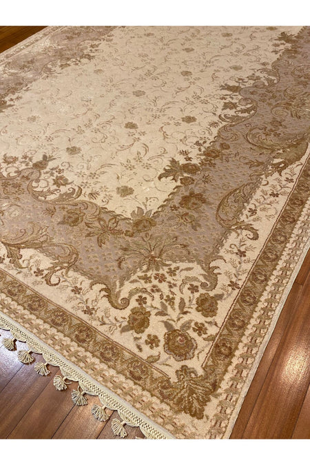 RD RAMAZAN DAG Hand Rug Art Hand-Woven Fine Rug Pera Tughra Silk Size Size 250x186 - MALLTURK