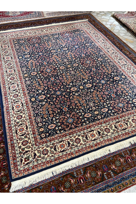RD RAMAZAN DAG Hand Rug Art Hand-Woven Hereke Rug Signed Seven Mountains Flower 270x200 - MALLTURK