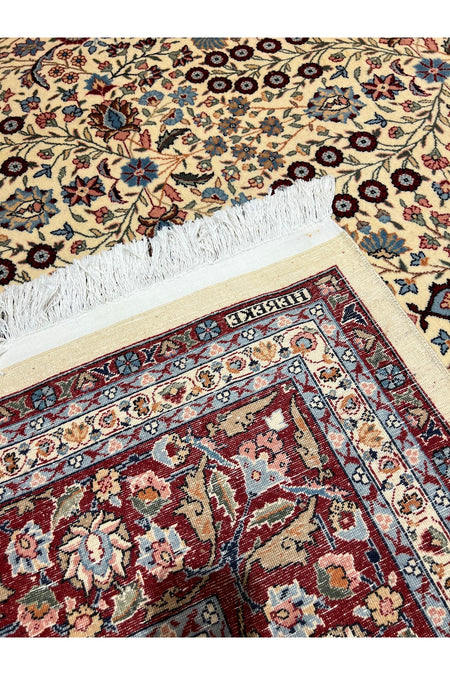 RD RAMAZAN DAG Hand Rug Art Hand-Woven Hereke Rug Signed Seven Mountains Flower Premium Quality Size 336x252 - MALLTURK