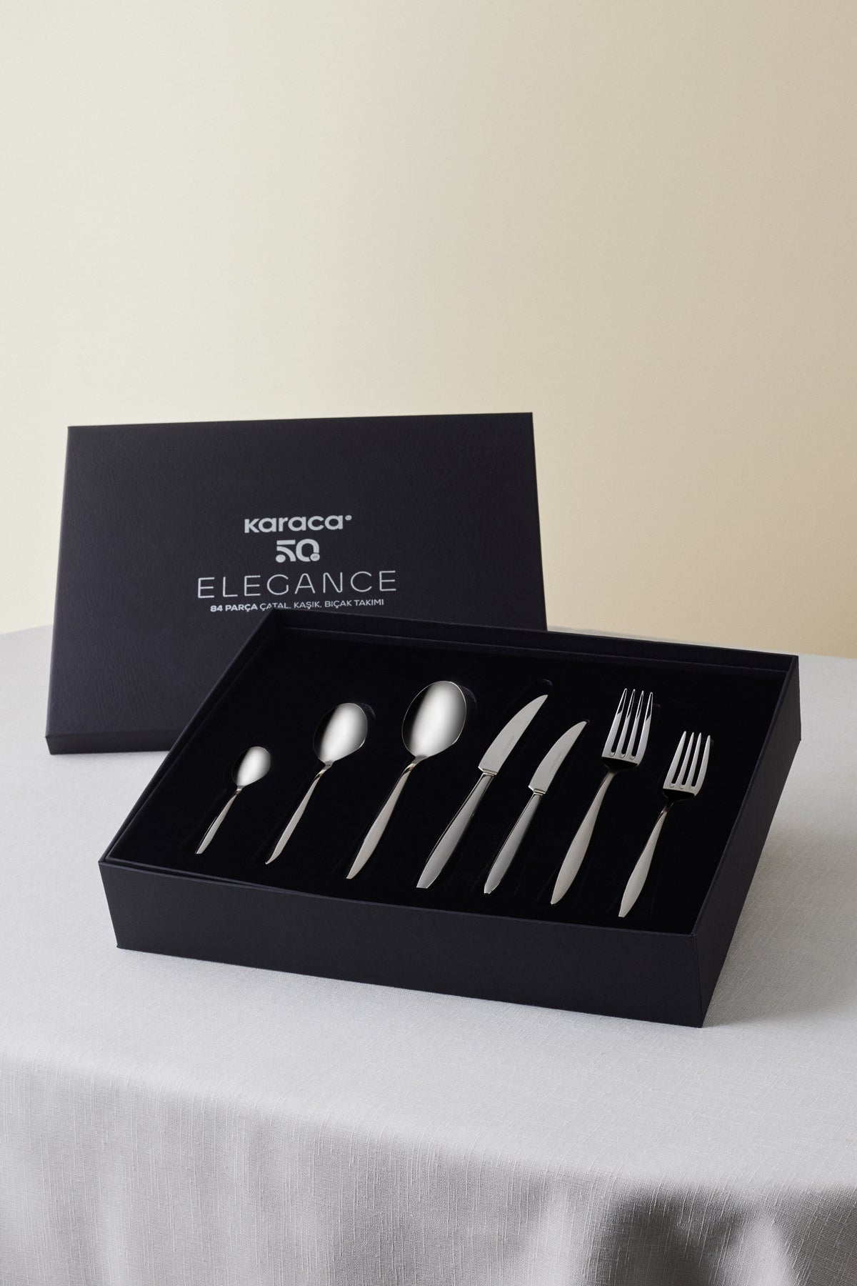 Karaca new year yilbasi novara 84 Piece 12 Place Setting elegance Flatware Boxed - MALLTURK