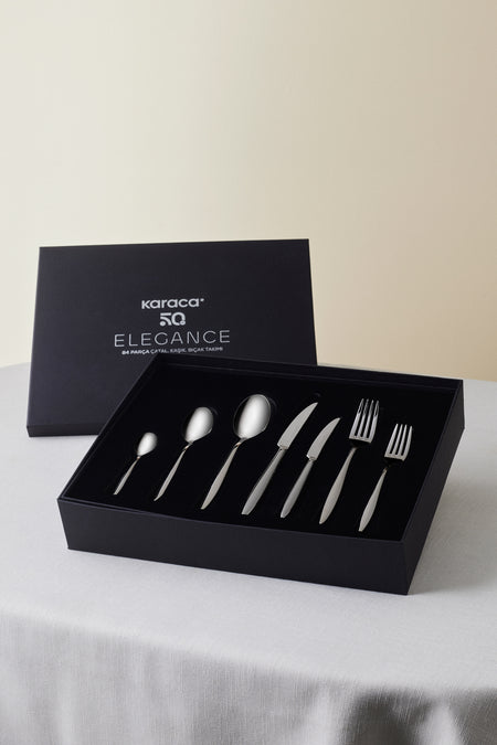 Karaca new year yilbasi novara 84 Piece 12 Place Setting elegance Flatware Boxed - MALLTURK