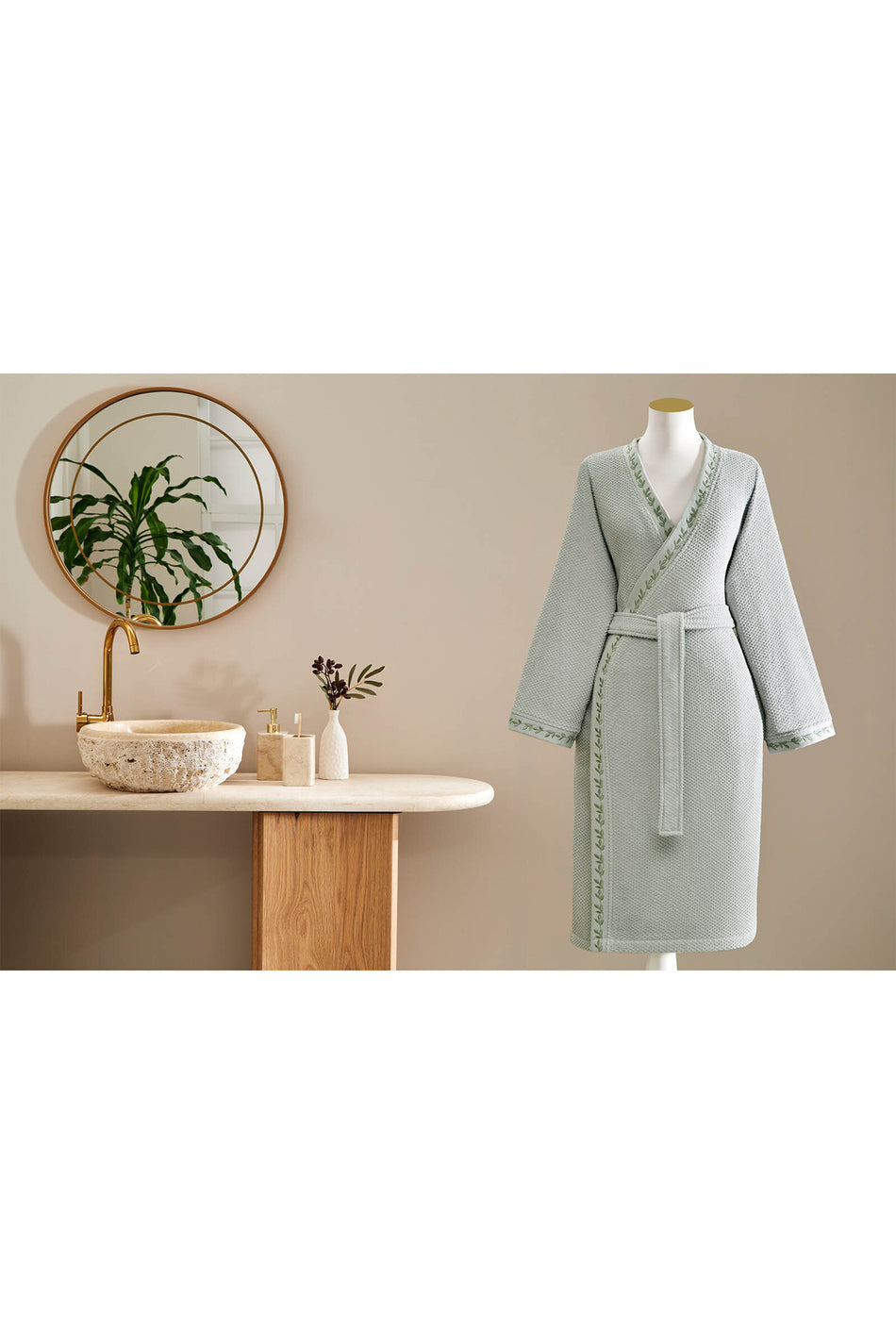 Ozdilek Foglia Kimono Women Bathrobe - MALLTURK