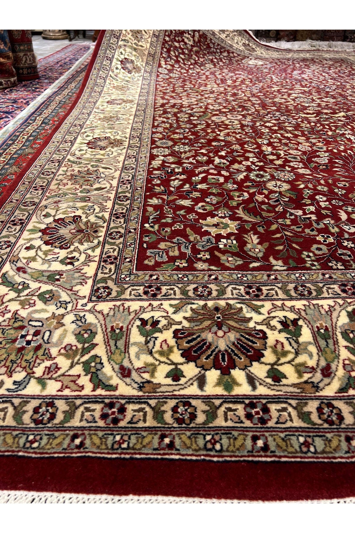 RD RAMAZAN DAG Hand Rug Art Hand-Woven Indian Rug Hereke Design Size 300x200 - MALLTURK