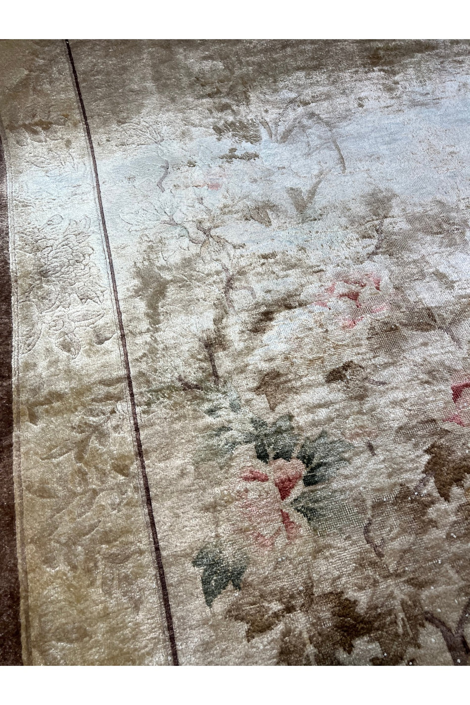 RD RAMAZAN DAG Hand Rug Art Hand-Woven Carved Chinese Silk Rug Size 240x153