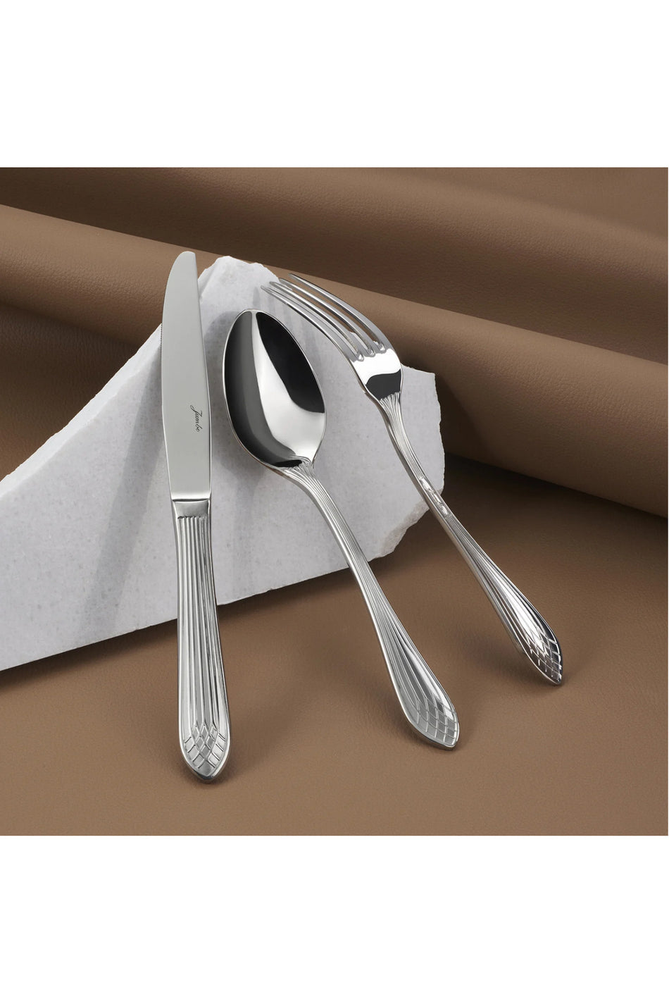 Jumbo 4100 mat 12 Place Setting 84 Piece Flatware Set - MALLTURK