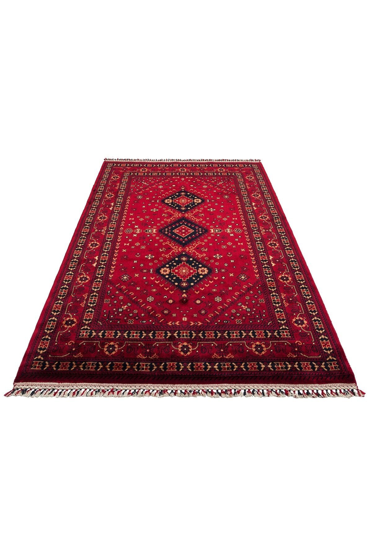 Eko Hali NOSTALGIA 961 Red, a special loom carpet shaped by the intensive hand labor of women from Usak. - MALLTURK