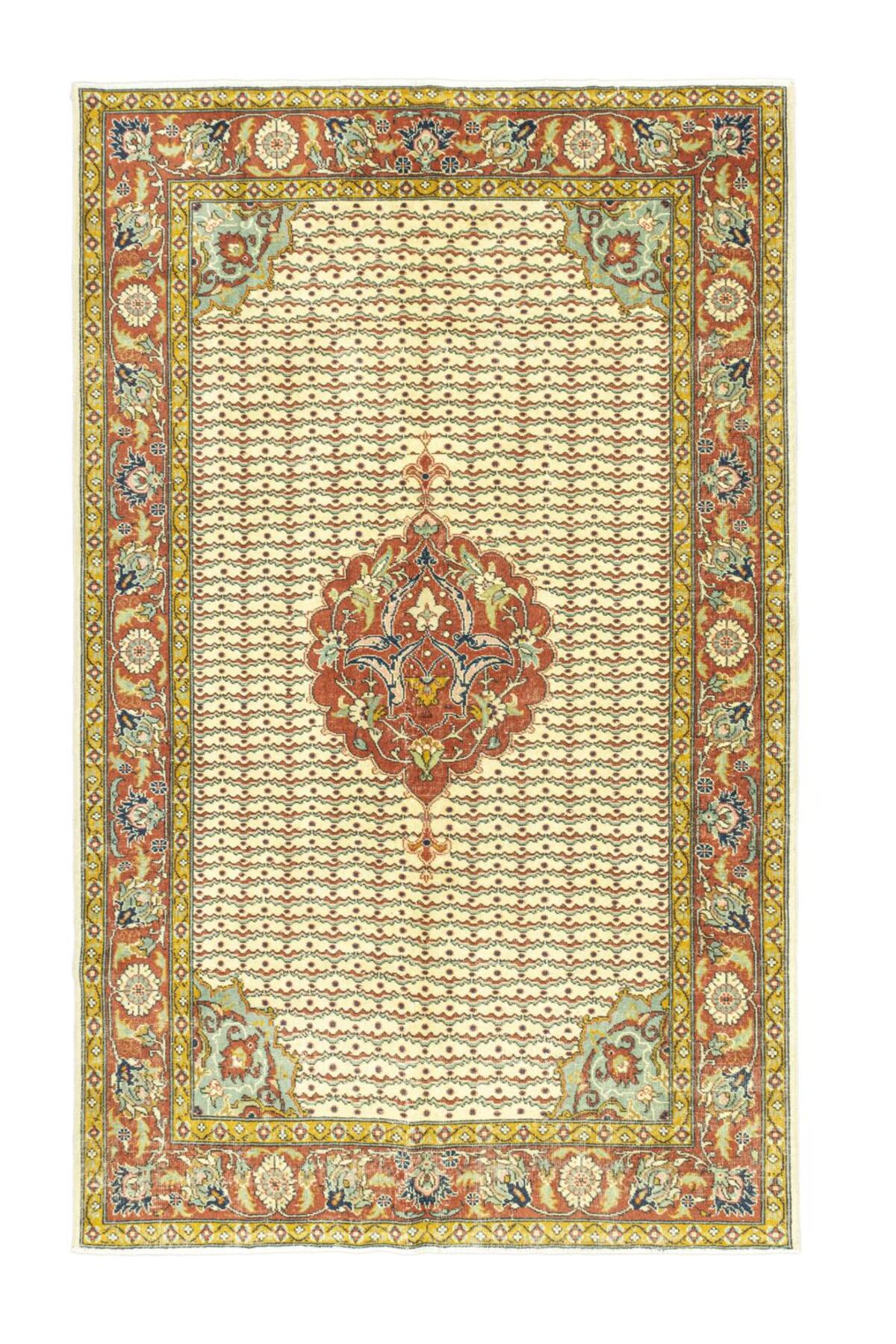 Soho Antiq Tolan Madalyon Pattern Wool Rug 207x300 cm - MALLTURK