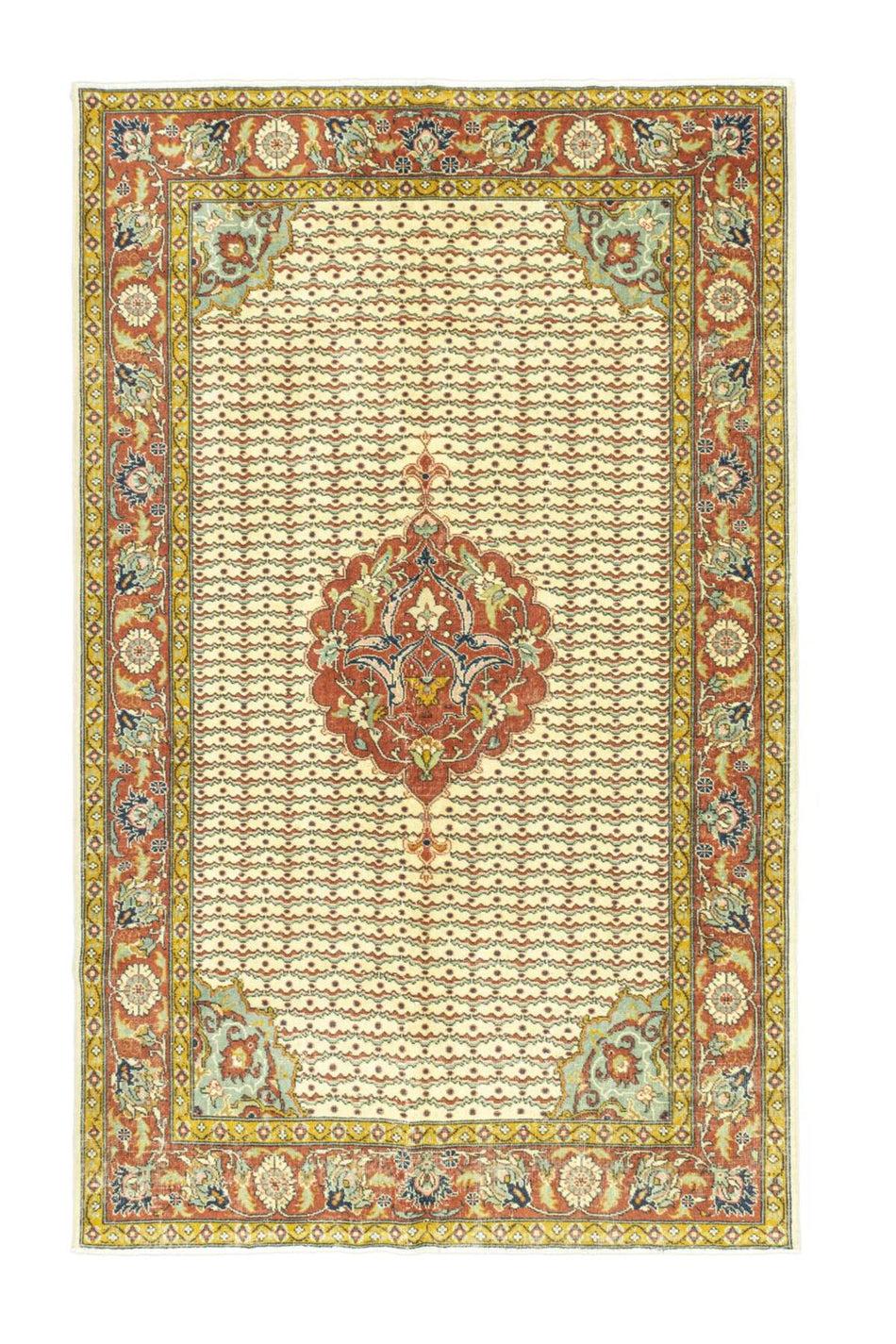 Soho Antiq Tolan Madalyon Pattern Wool Rug 207x300 cm - MALLTURK