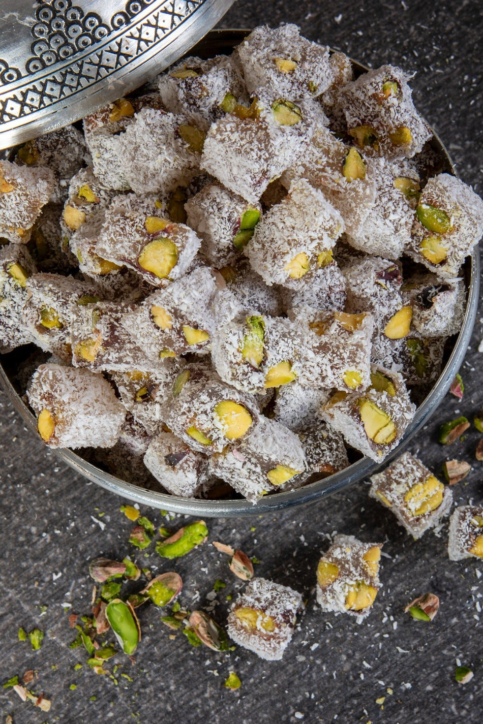 NEFISSO Double Roasted Pistachio Plain Turkish Delight 400 g - MALLTURK