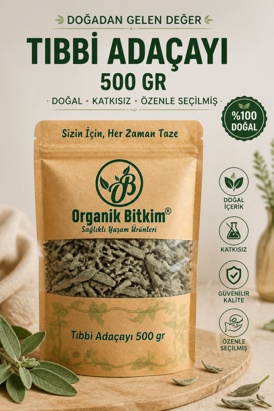 Sauge médicinale biologique OB 500 gr