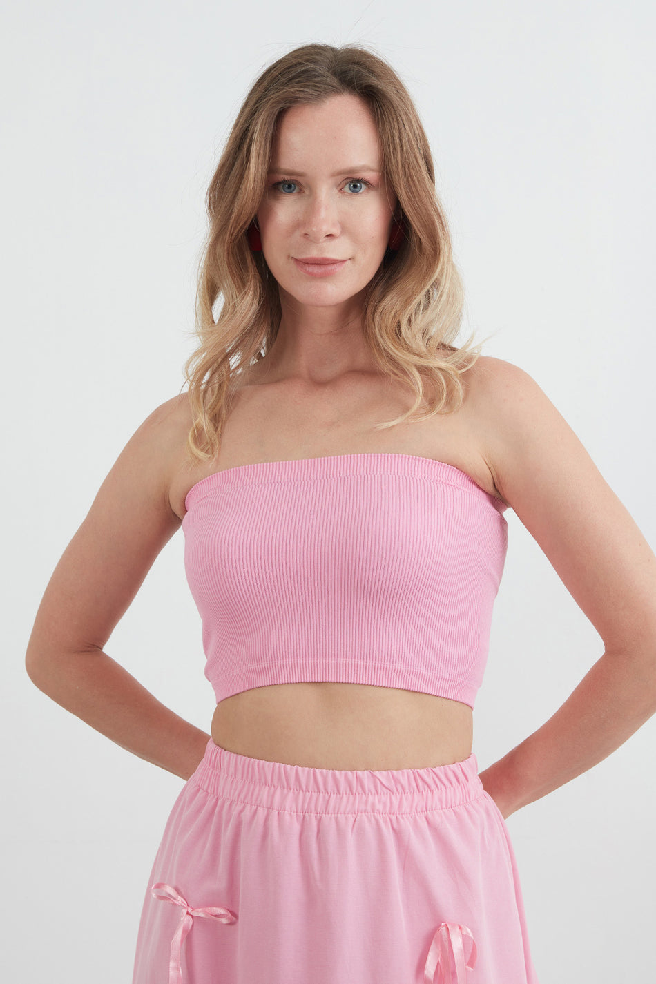 Ribbed Strapless Seamless Bustier