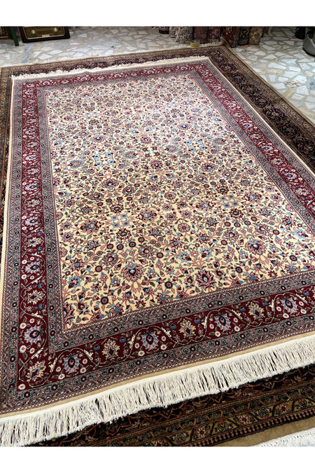 RD RAMAZAN DAG Hand Rug Art Hand-Woven Hereke Rug Lalezar Design Sumerbank Weave Size 300x200 - MALLTURK
