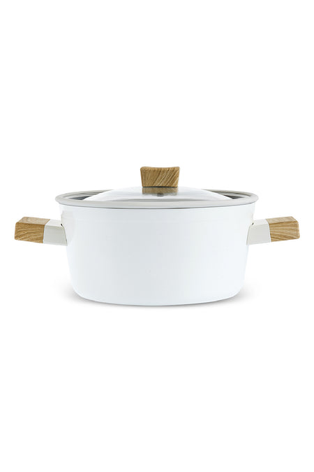 Karaca x Refika Swiss Crystal Creamy Wood 0 Yag Ile Nonstick Pot - MALLTURK