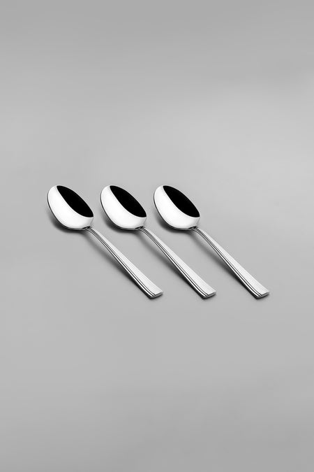 Nehir katre Plain 12 Piece yemek Spoon Set - MALLTURK