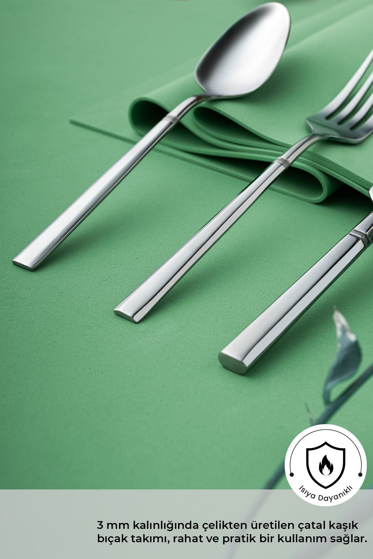 Emsan penta 18 Piece 6 Place Setting tatli Flatware Set - MALLTURK
