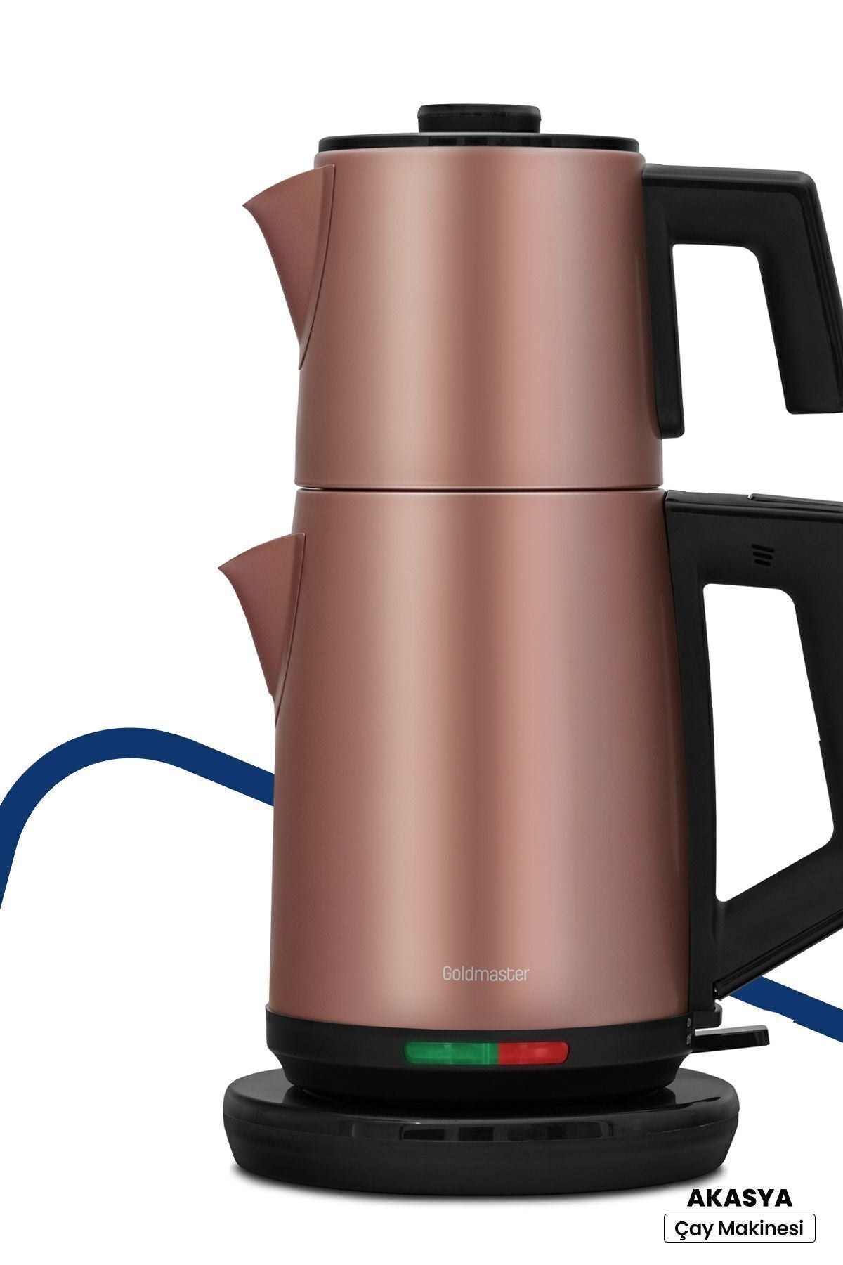 GoldMaster Acacia Matte Mink XL 2200 Watt Patented Drip-Free Design Stainless Steel Tea Maker and Water Kettle - MALLTURK