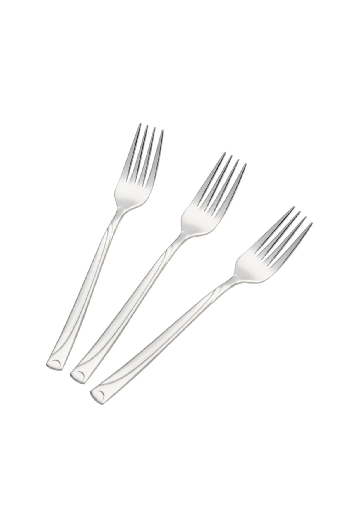 Nehir fiesta Plain 1 Set 6 Piece yemek Fork Set - MALLTURK