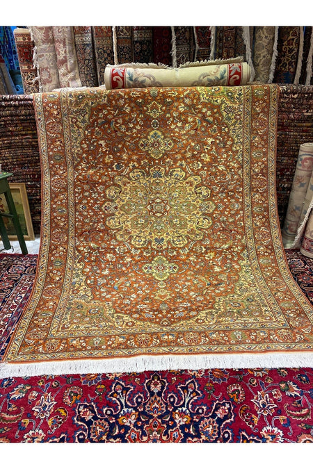 RD RAMAZAN DAG Hand Rug Art Hand-Woven Kayseri Lutfi Ozden Imalati Special Weave Cotton Base Wool Weave Olup Natural Dye 3x2 - MALLTURK