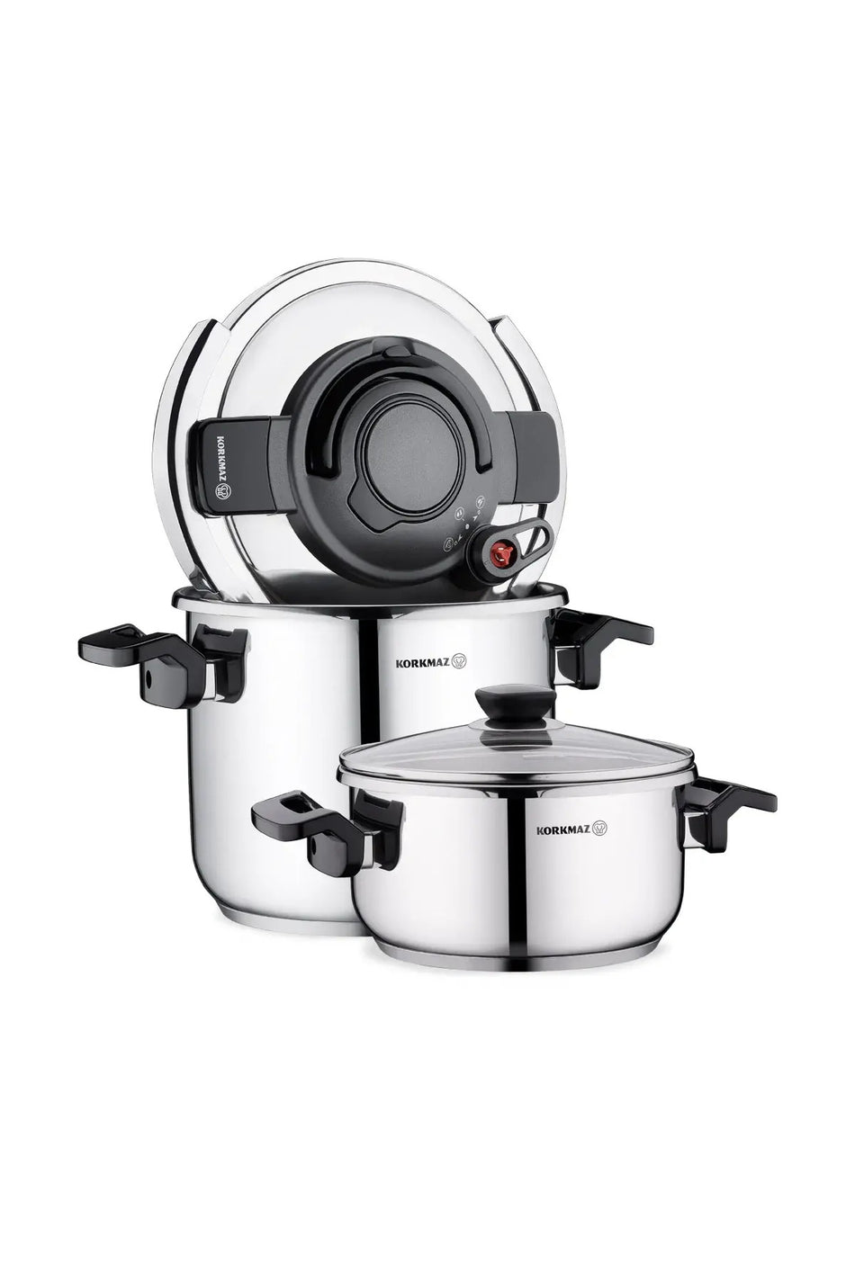 KORKMAZ Alessa 4-Piece Pressure Cooker Set A178 - MALLTURK