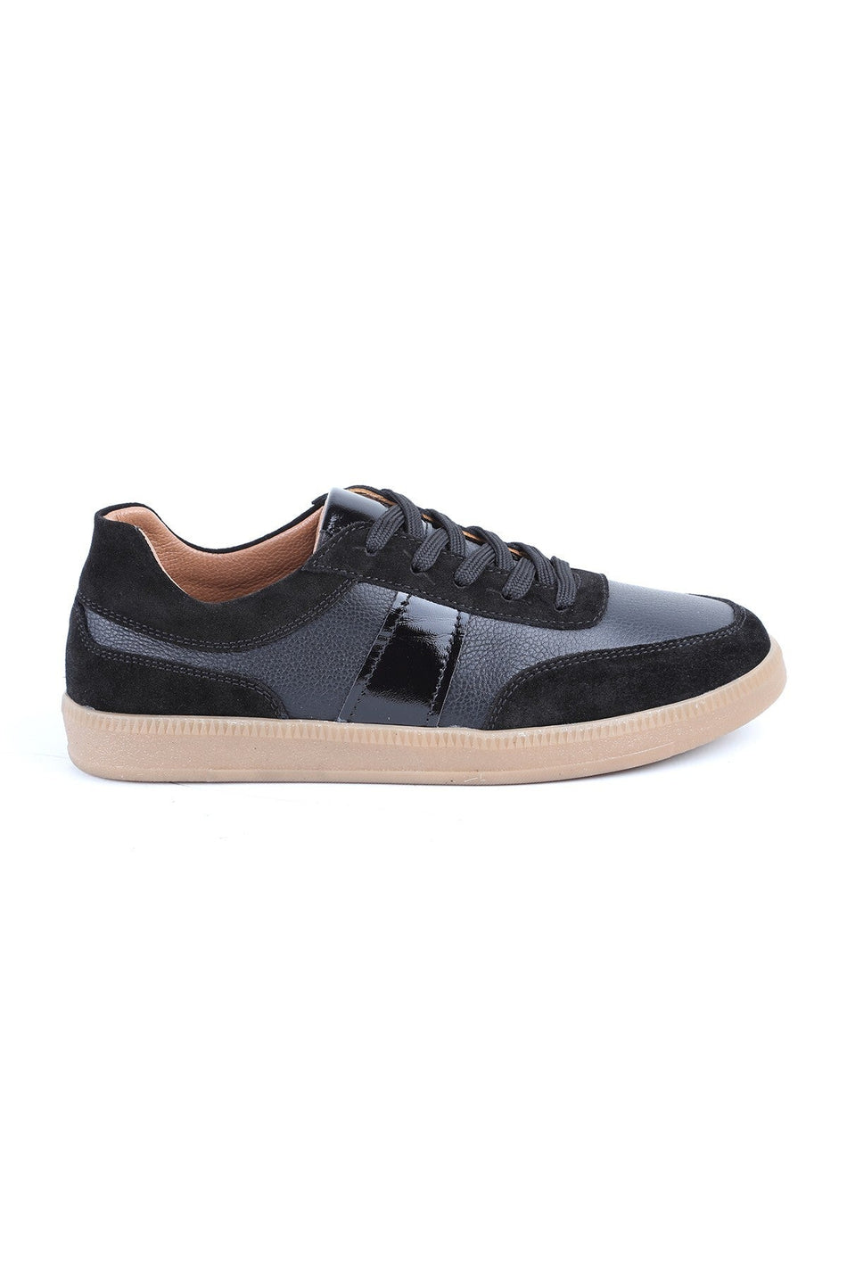 L081.804 Genuine Leather Suede Detail Honey Brown Thermo Sole Women's Retro Sneaker Shoes