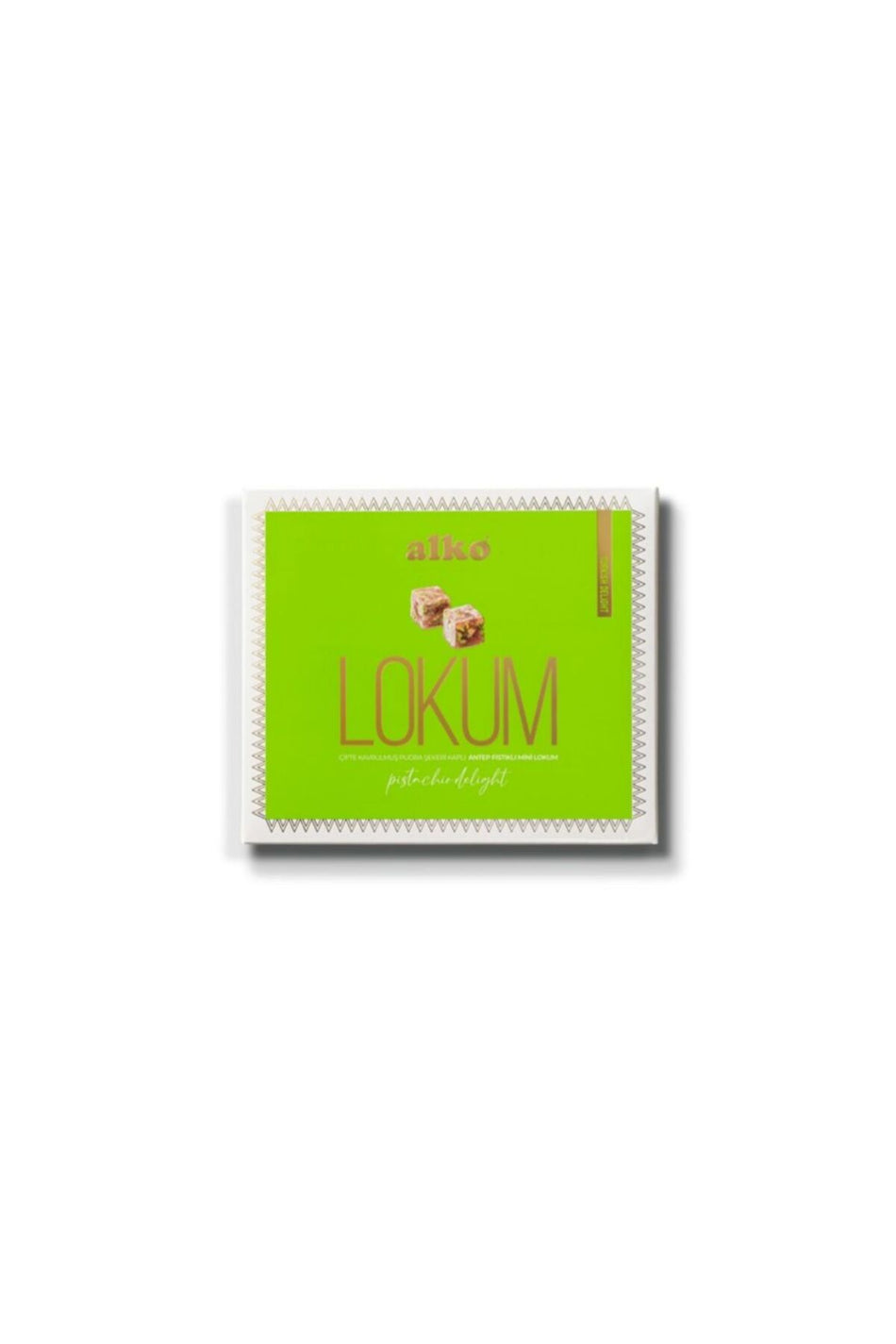Alko Sekerleme Mini Afyon Style Turkish Delight Pistachio 250 g - MALLTURK