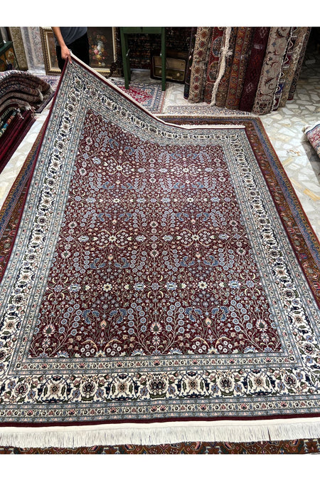 RD RAMAZAN DAG Hand Rug Art Hand-Woven Hereke Rug Signed Seven Mountains Flower 300x200 - MALLTURK