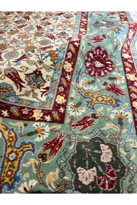 RD RAMAZAN DAG Hand Rug Art Hand-Woven Hereke Rug Lalezar Design Size 395x255 - MALLTURK