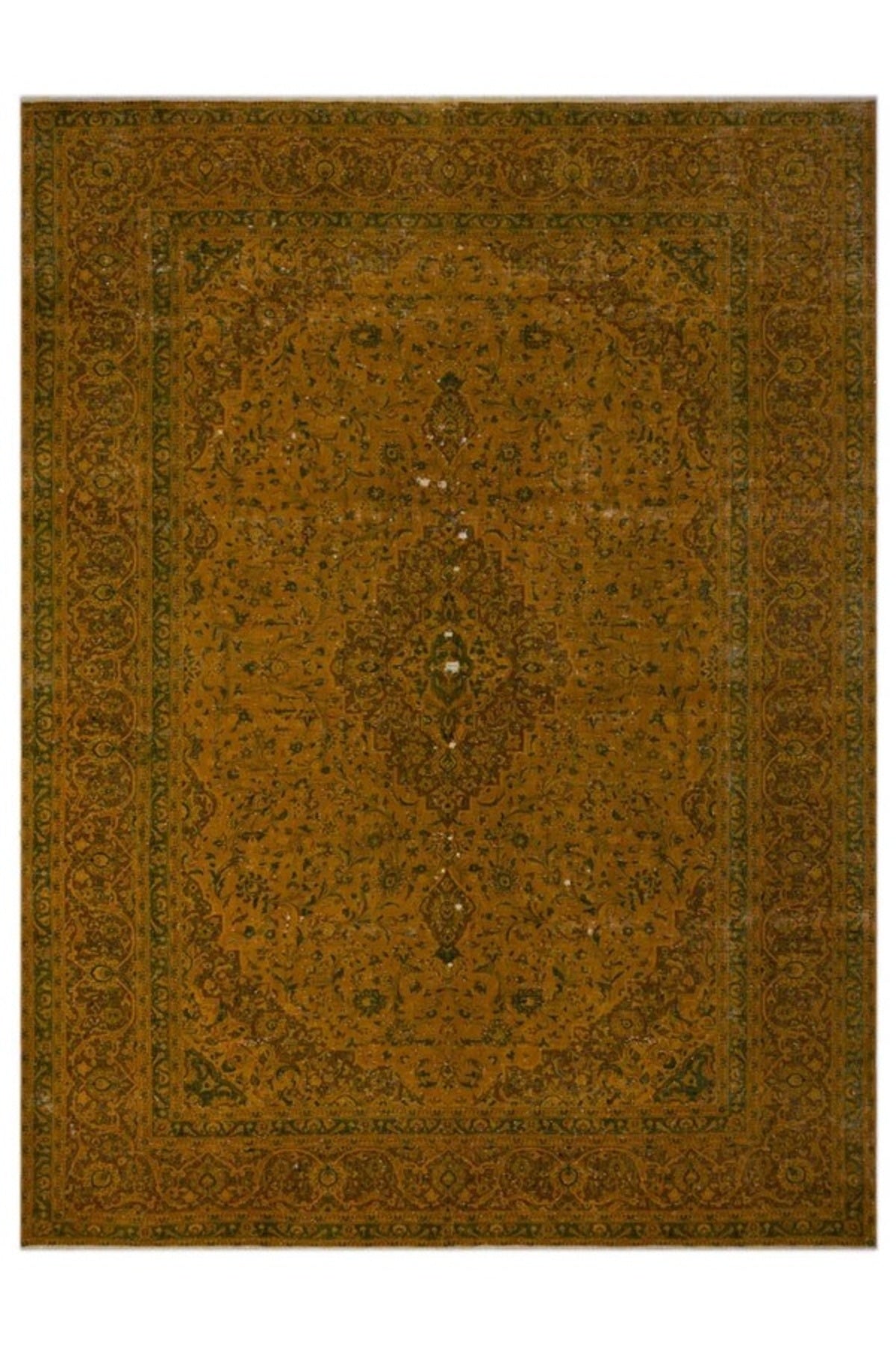 Apex Rug Distressed Vintage Rug XLarge Hand-Woven Natural Yellow 24555 305 x 413 cm - MALLTURK