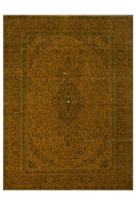 Apex Rug Distressed Vintage Rug XLarge Hand-Woven Natural Yellow 24555 305 x 413 cm - MALLTURK