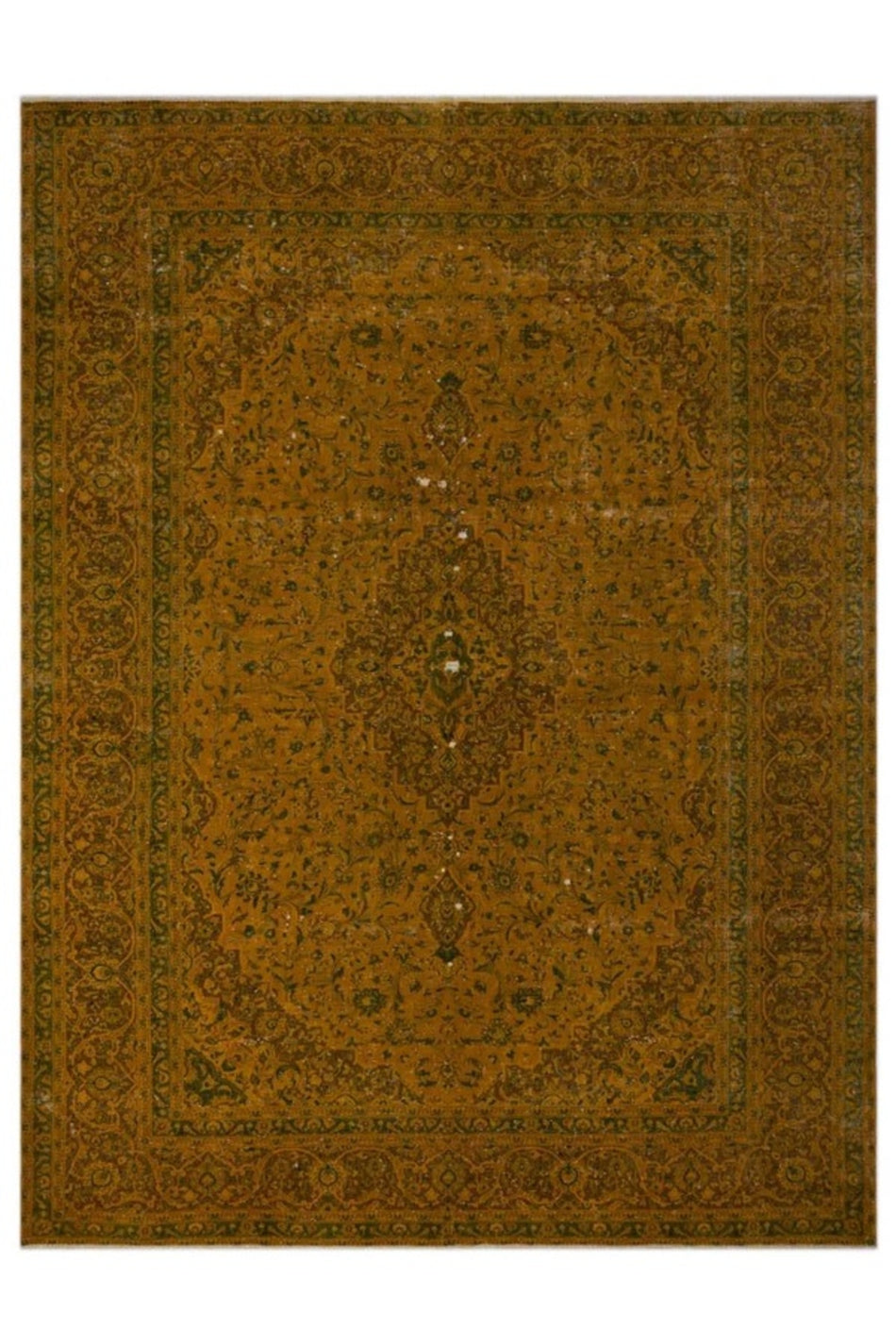 Apex Rug Distressed Vintage Rug XLarge Hand-Woven Natural Yellow 24555 305 x 413 cm - MALLTURK
