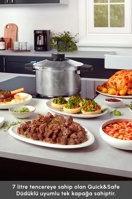 Karaca Quick And Safe induction Base Pressure Cooker 7 Liters - MALLTURK