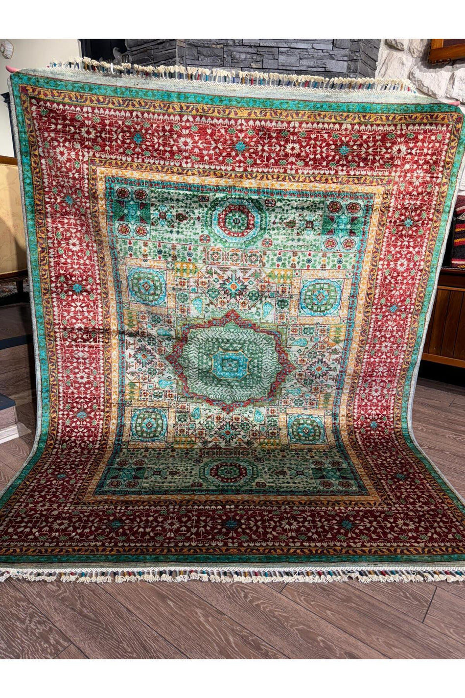 Tapis afghan Mamluk tissé à la main Rustikev 155x203