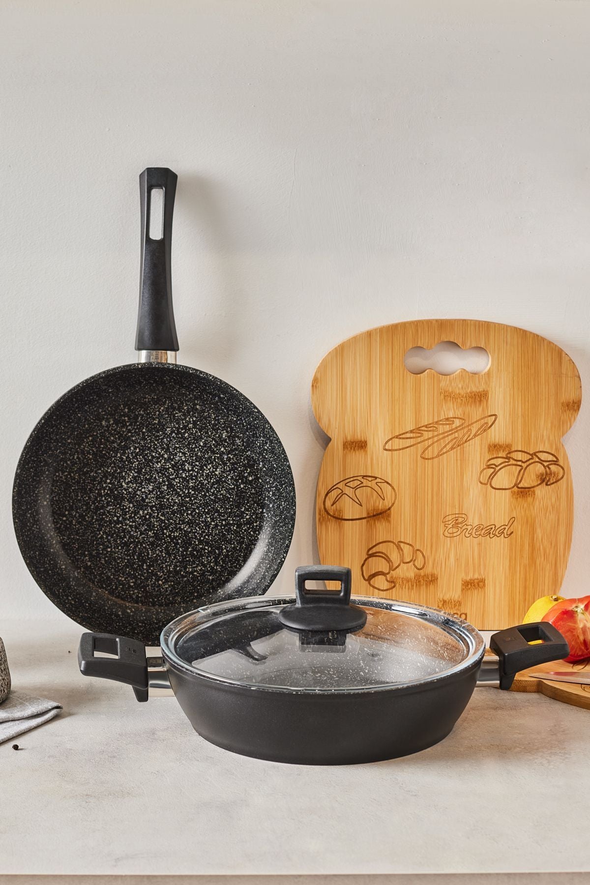 Karaca Biogranit Power 3 Piece Frying Pan Cookware Set - MALLTURK