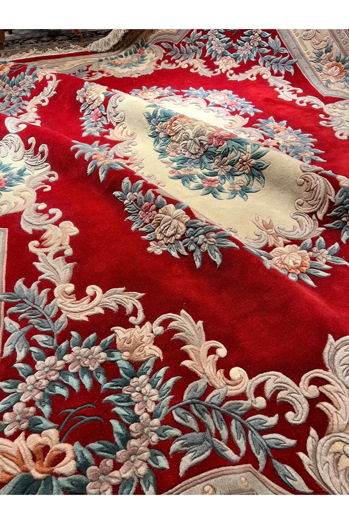 RD RAMAZAN DAG Hand Rug Art Hand-Woven Embossed Chinese Rug Red Color Size 320x245 - MALLTURK