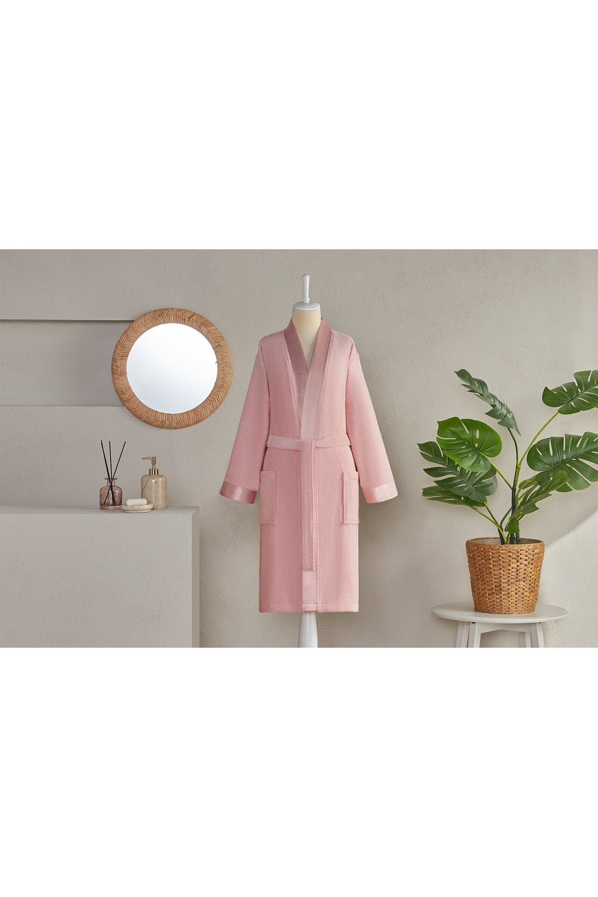 Ozdilek Floretta Basic Kimono Bathrobe - MALLTURK