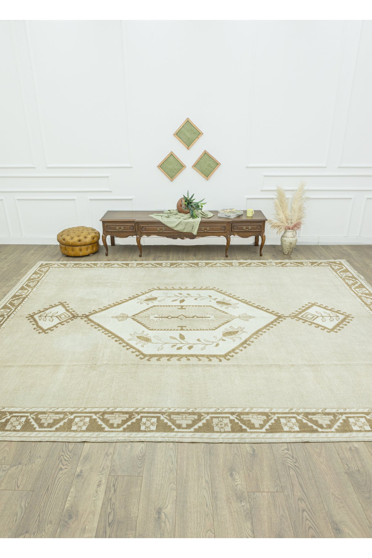 Soho Antiq Sara Geometric Design Wool Rug 315x412 cm - MALLTURK
