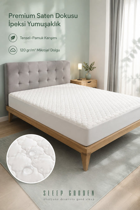 Sleep Garden Natura Collection Waterproof Fitted Mattress Protector - MALLTURK