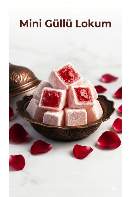 Sener Glucose Free Turkish Delight 1 5 kg Rose Flavored Turkish Delight Mini Snack - MALLTURK