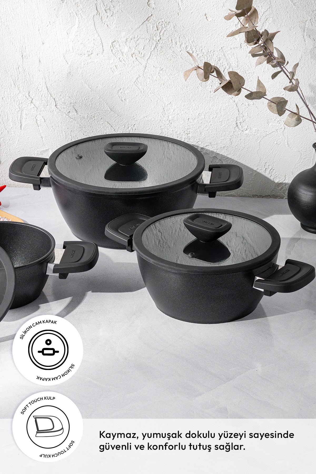 Emsan Diamente 6 Piece Midi Cookware Set