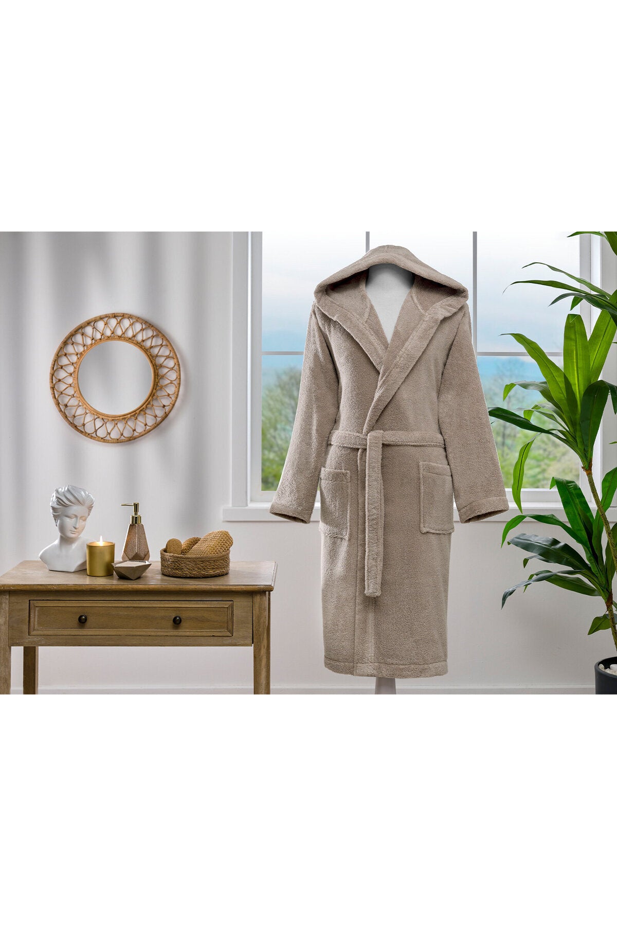 Ozdilek Woven Hooded Bathrobe - MALLTURK