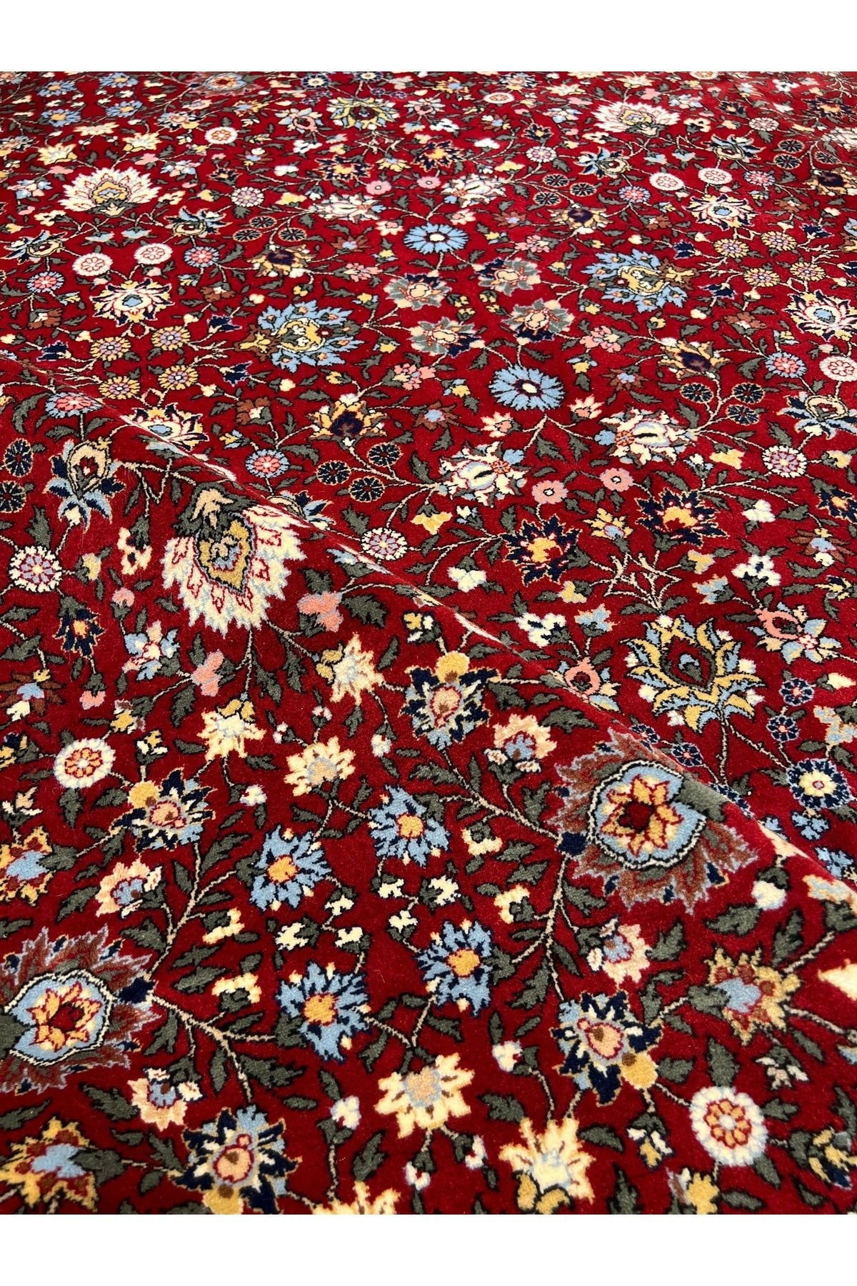 RD RAMAZAN DAG Hand Rug Art Hand-Woven Hereke Rug Signed Wildflower Design Size 305x201 - MALLTURK
