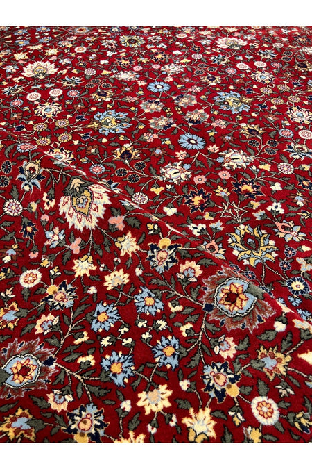 RD RAMAZAN DAG Hand Rug Art Hand-Woven Hereke Rug Signed Wildflower Design Size 305x201 - MALLTURK