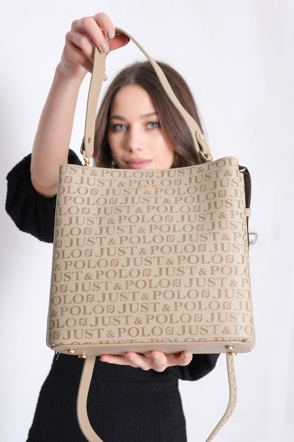 Just Polo Women's Messenger and Shoulder Bag JPM2117 Coffee Tan - MALLTURK